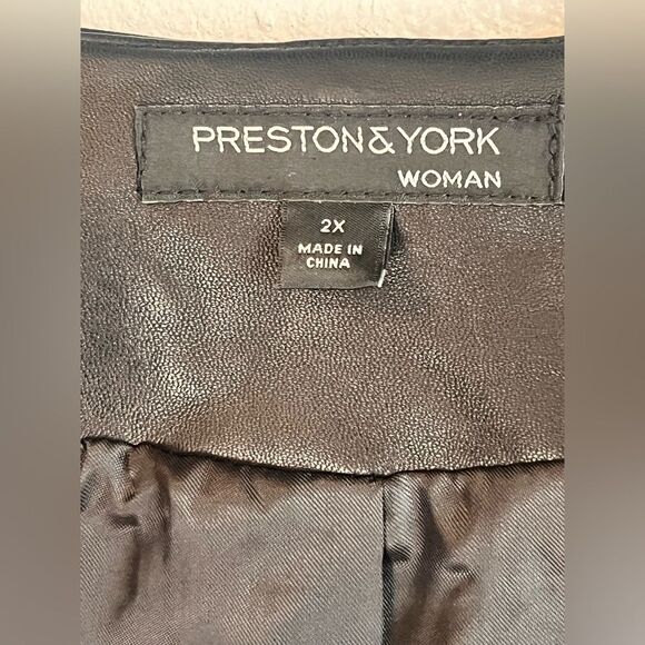 100% Lamb Skin Black/Dark Red Moto Jacket Size 2X - Picture 9 of 10